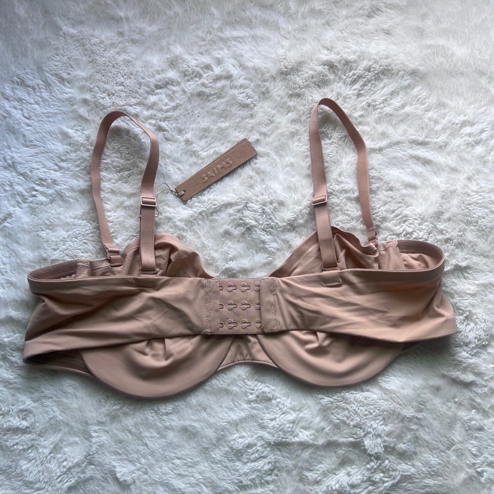 SKIMS Smoothing Intimates Unlined Strapless Bra Clay BA-BAN-9054 Women's 42C NEW - Picture 5 of 10